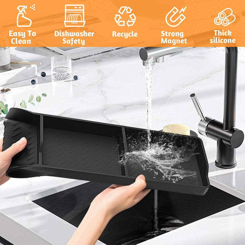 Foeacry 30 Inch Silicone Stove Oven Top Shelf Magnetic for Kitchen Gadgets, Soft Flexible Strong Magnetic Heat Resistant Spice Rack Kitchen Organizer